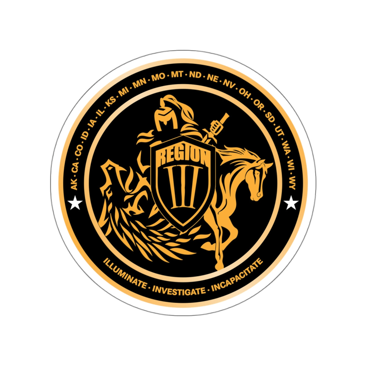 REGION III Battalion Stickers