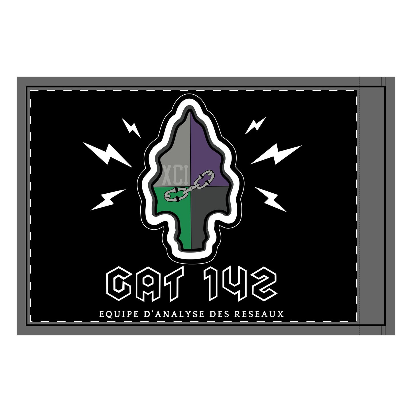 CAT 142 Double-Sided Flag (no grommets)