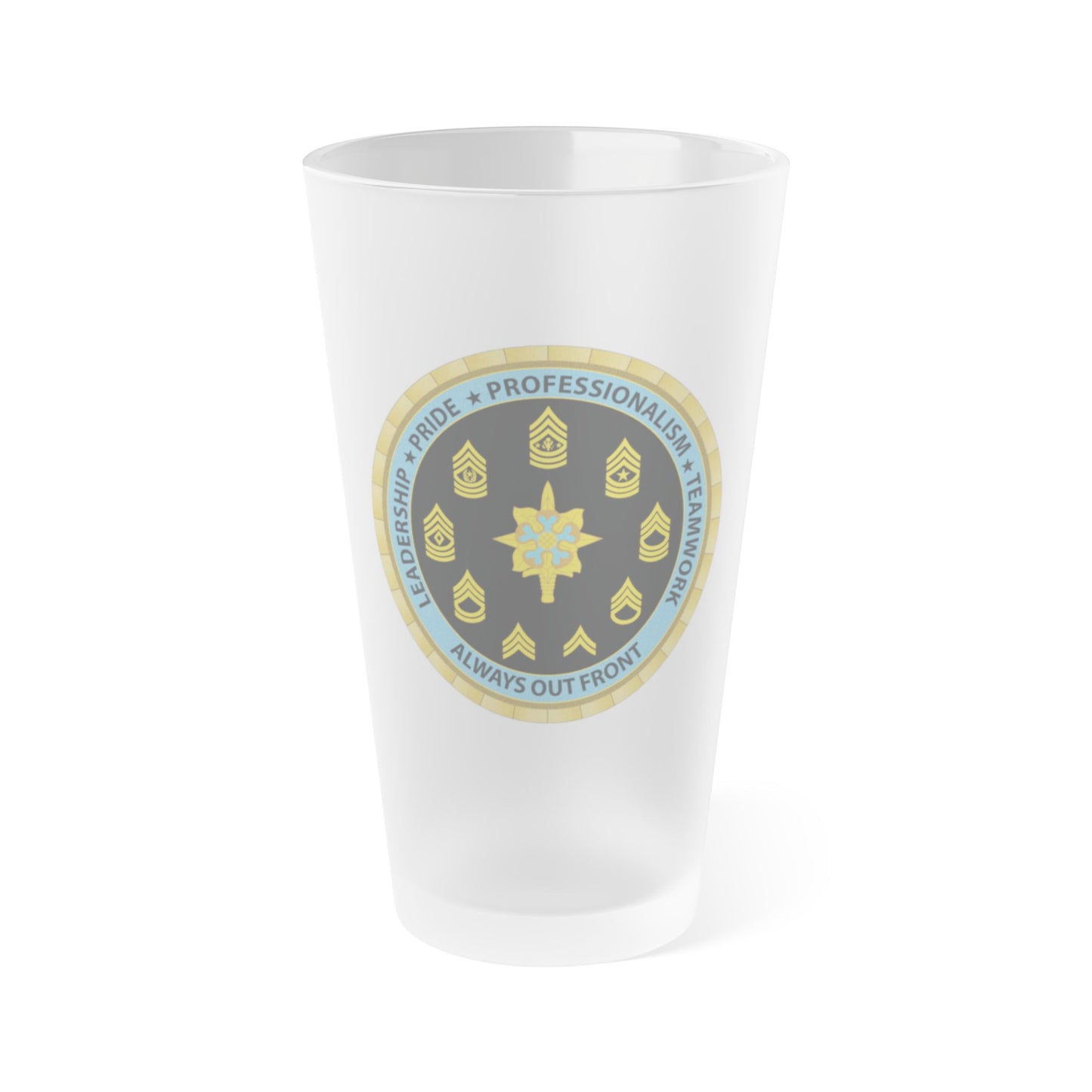 USAICOE NCOA Frosted Pint Glass