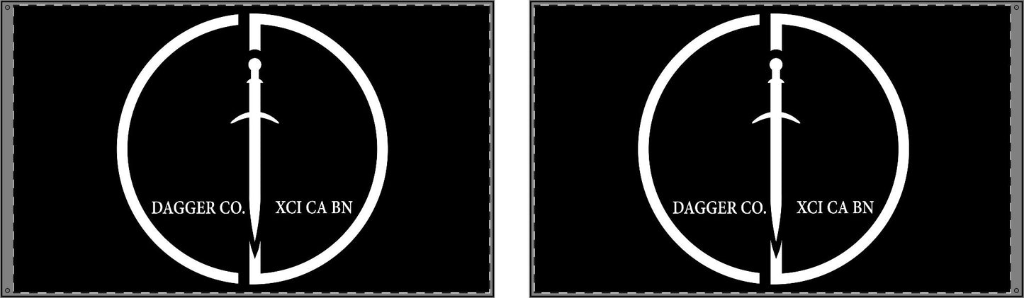 Dagger Company Double Sided Flags (2x Grommets)