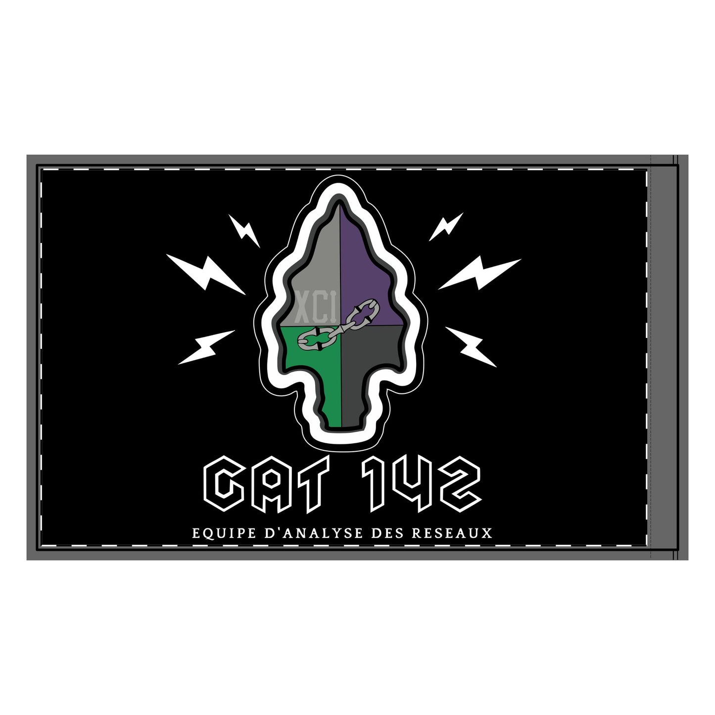 CAT 142 Double-Sided Flag (no grommets)