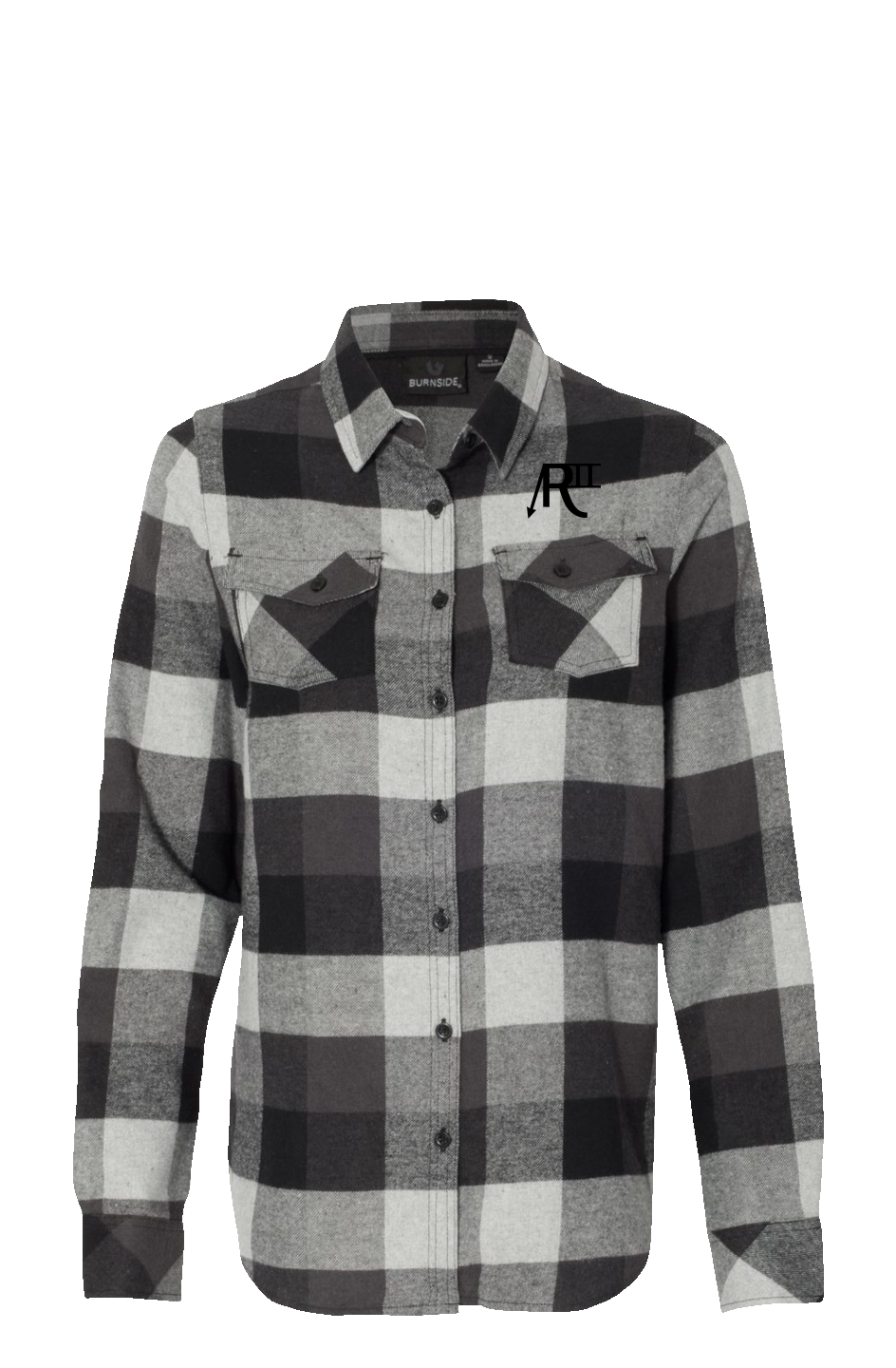 Region II Black Brand Womens Long Sleeve Grey Flannel