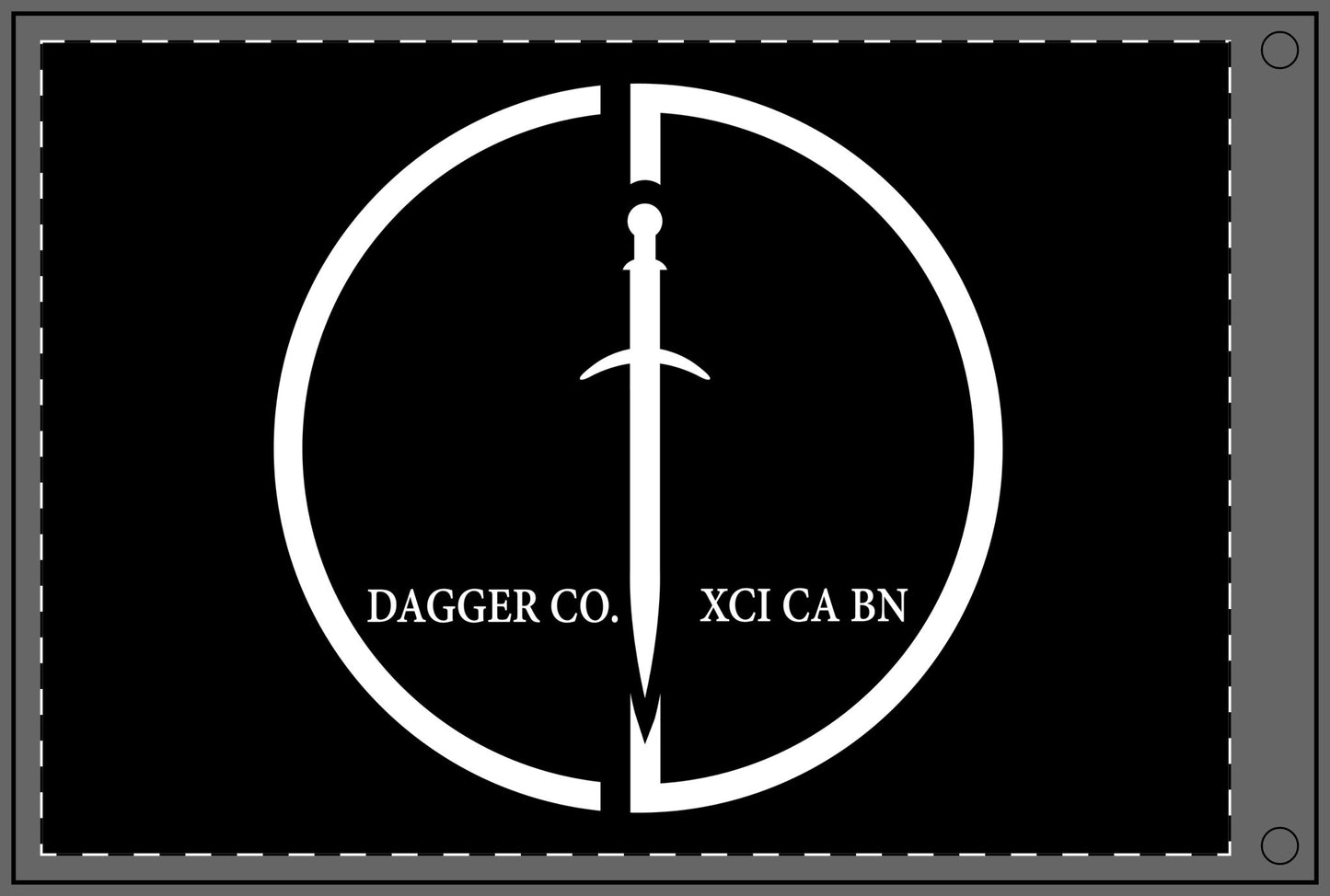 Dagger Company Double Sided Flags (2x Grommets)