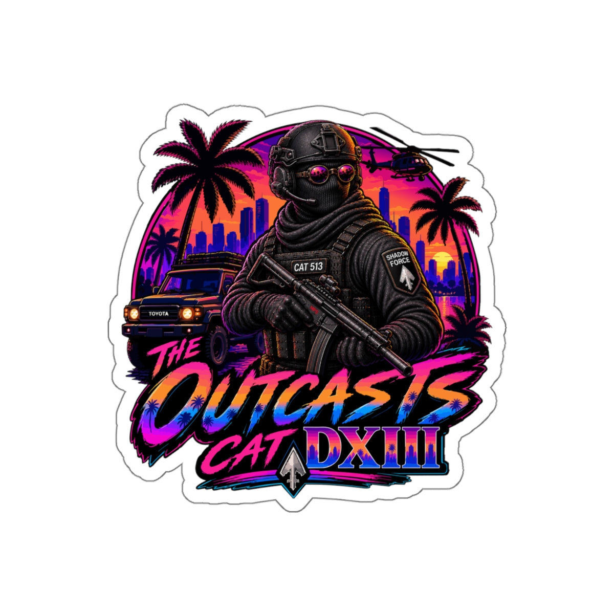 CAT 513 Die-Cut Stickers