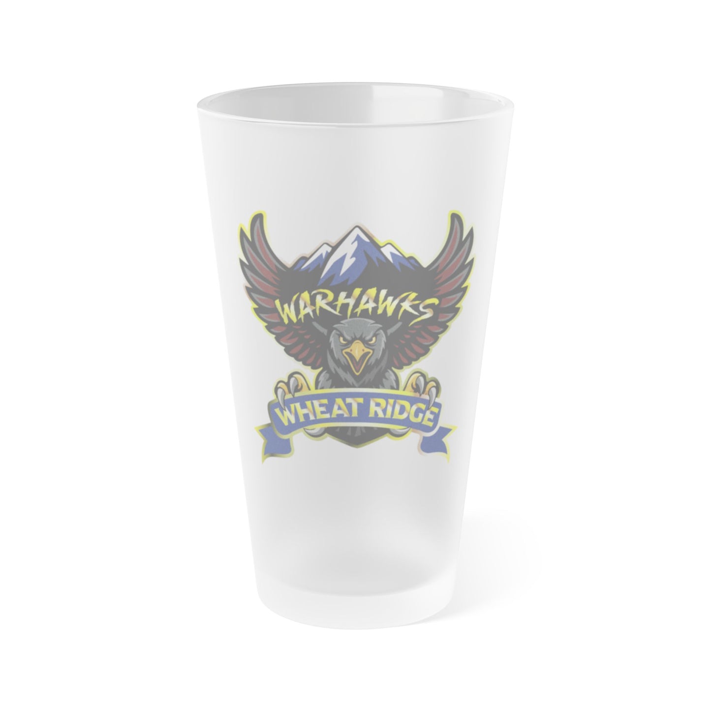 WRRC Warhawks Frosted Pint Glass