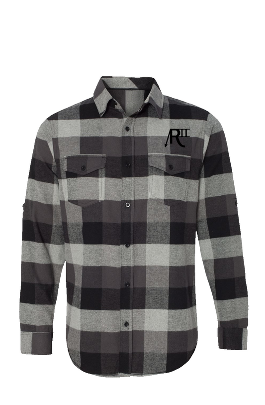 Region II Black Brand Mens Long Sleeve Flannel Grey And Black