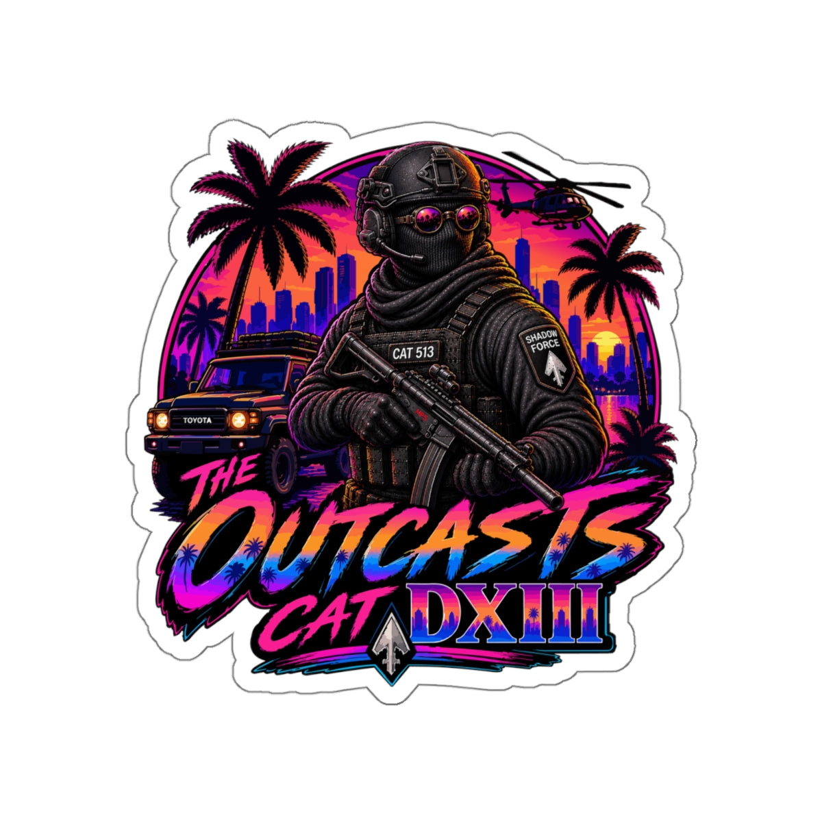 CAT 513 Die-Cut Stickers