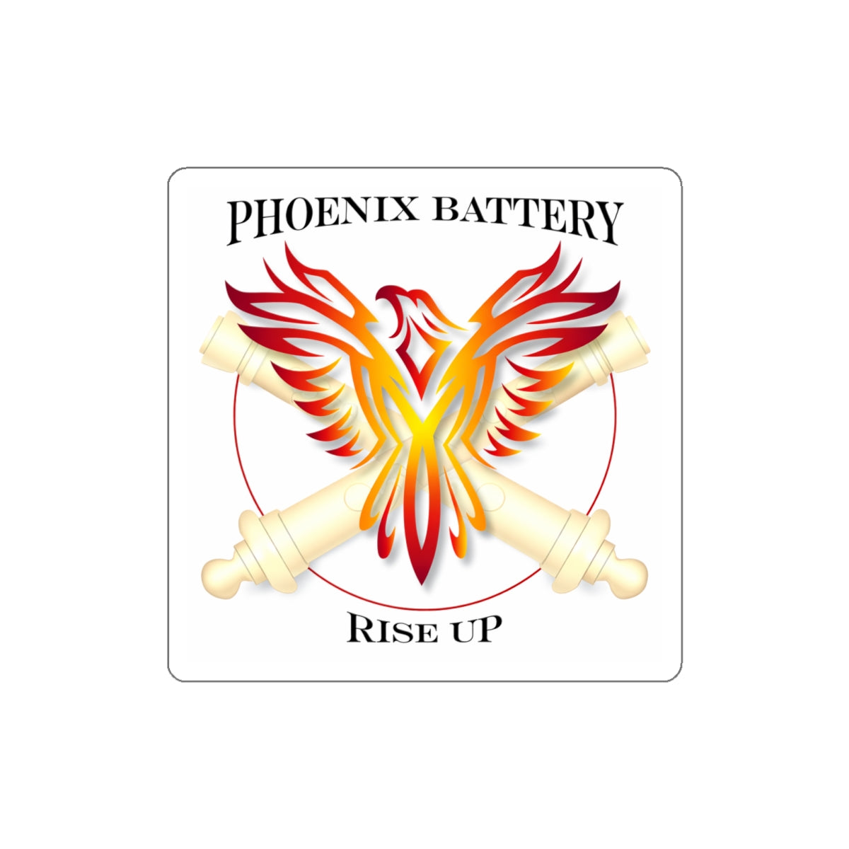 FA 2 CR Phoenix Btry Die-Cut Stickers