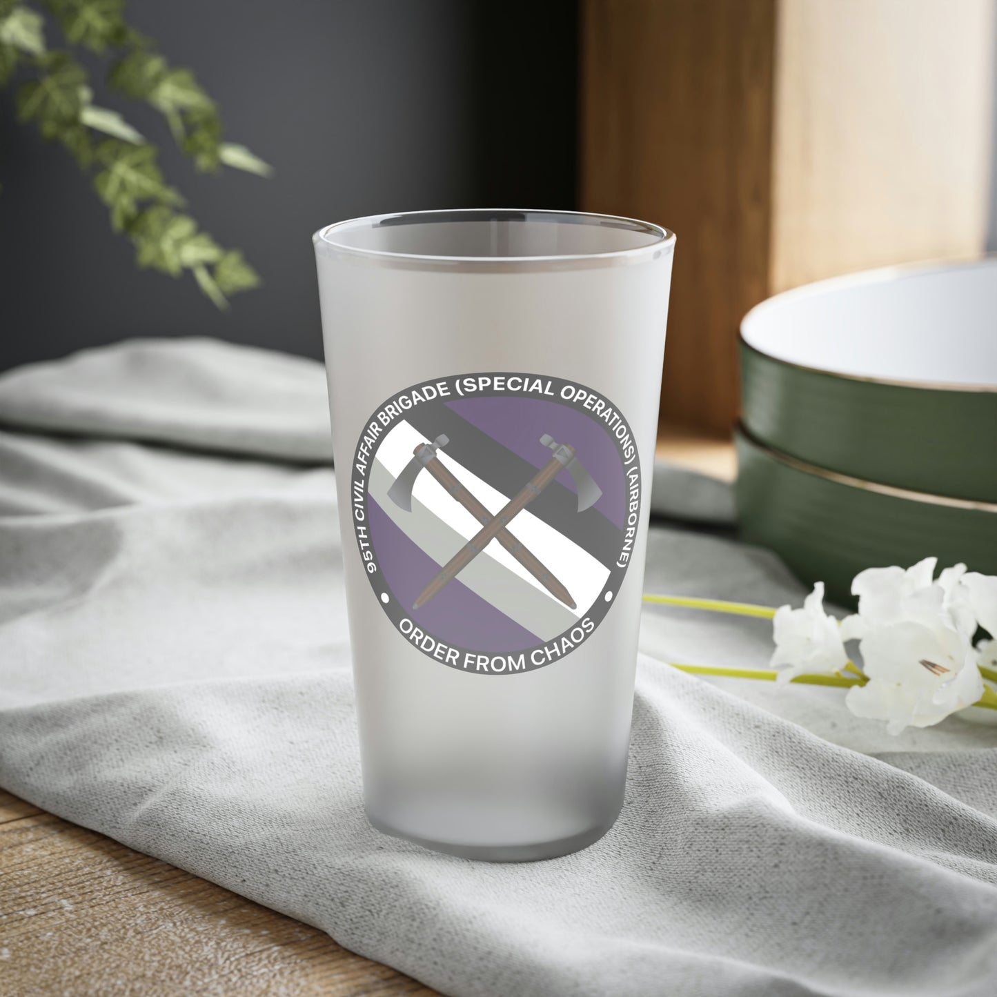 95th CA BDE Frosted Pint Glass