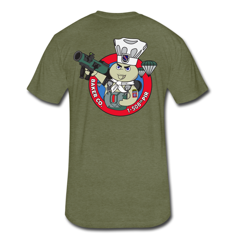 B/1-508 T-Shirts - heather military green