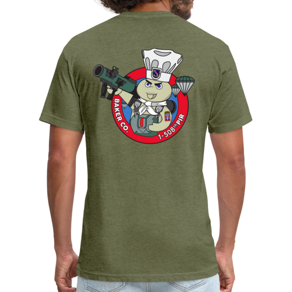 B/1-508 T-Shirts - heather military green