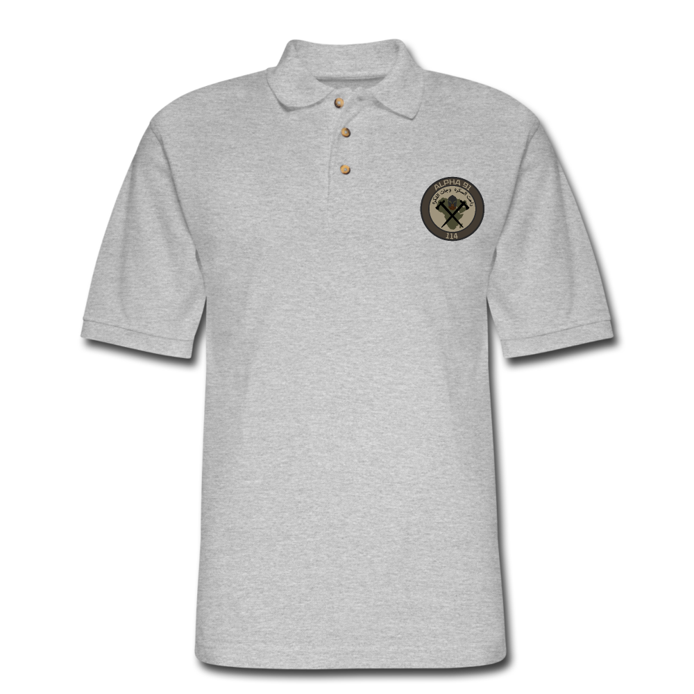 CAT 114 Men's Polo Shirt - heather gray