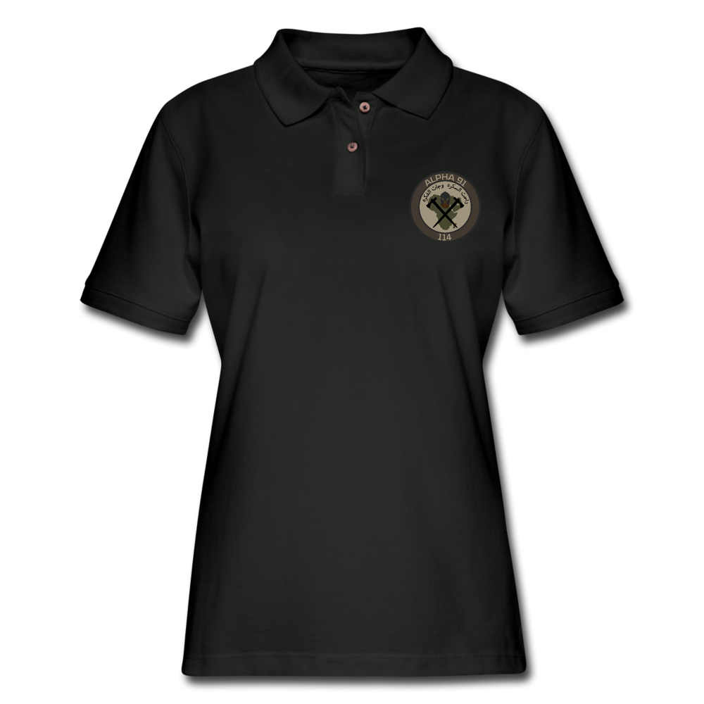 CAT 114 Women's Polo Shirt - black