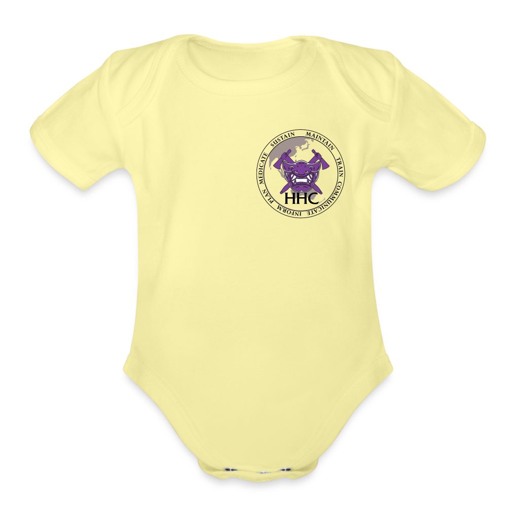 HHC 97 CA BN Organic Baby Onesies - washed yellow