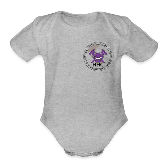 HHC 97 CA BN Organic Baby Onesies - heather grey