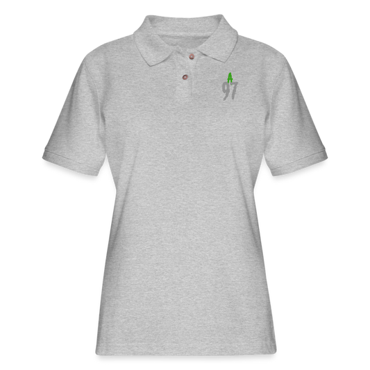 A/97 Women's Pique Polo Shirt - heather gray