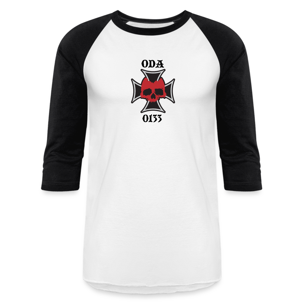 ODA 0133 Baseball Shirt center - white/black