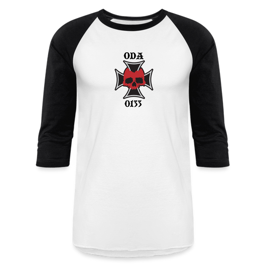 ODA 0133 Baseball Shirt center - white/black