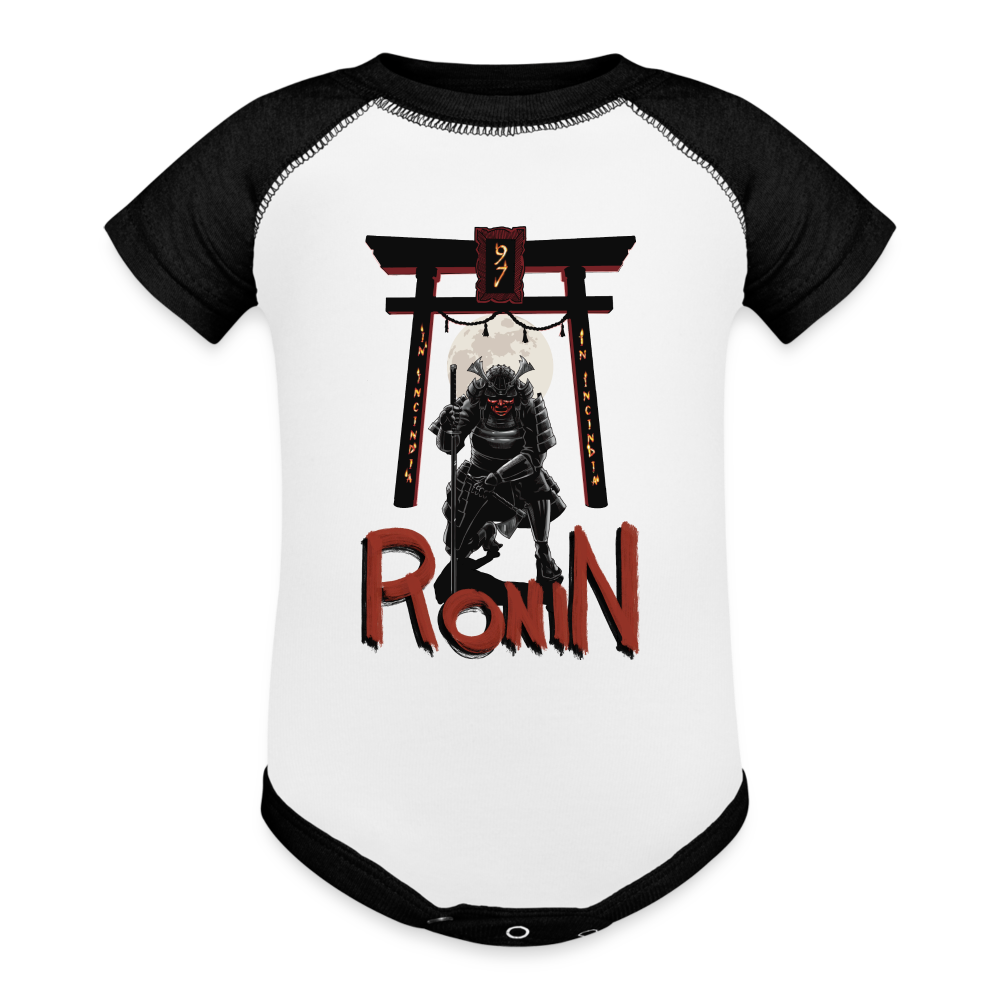 97th CA BN Baseball Onesie - white/black